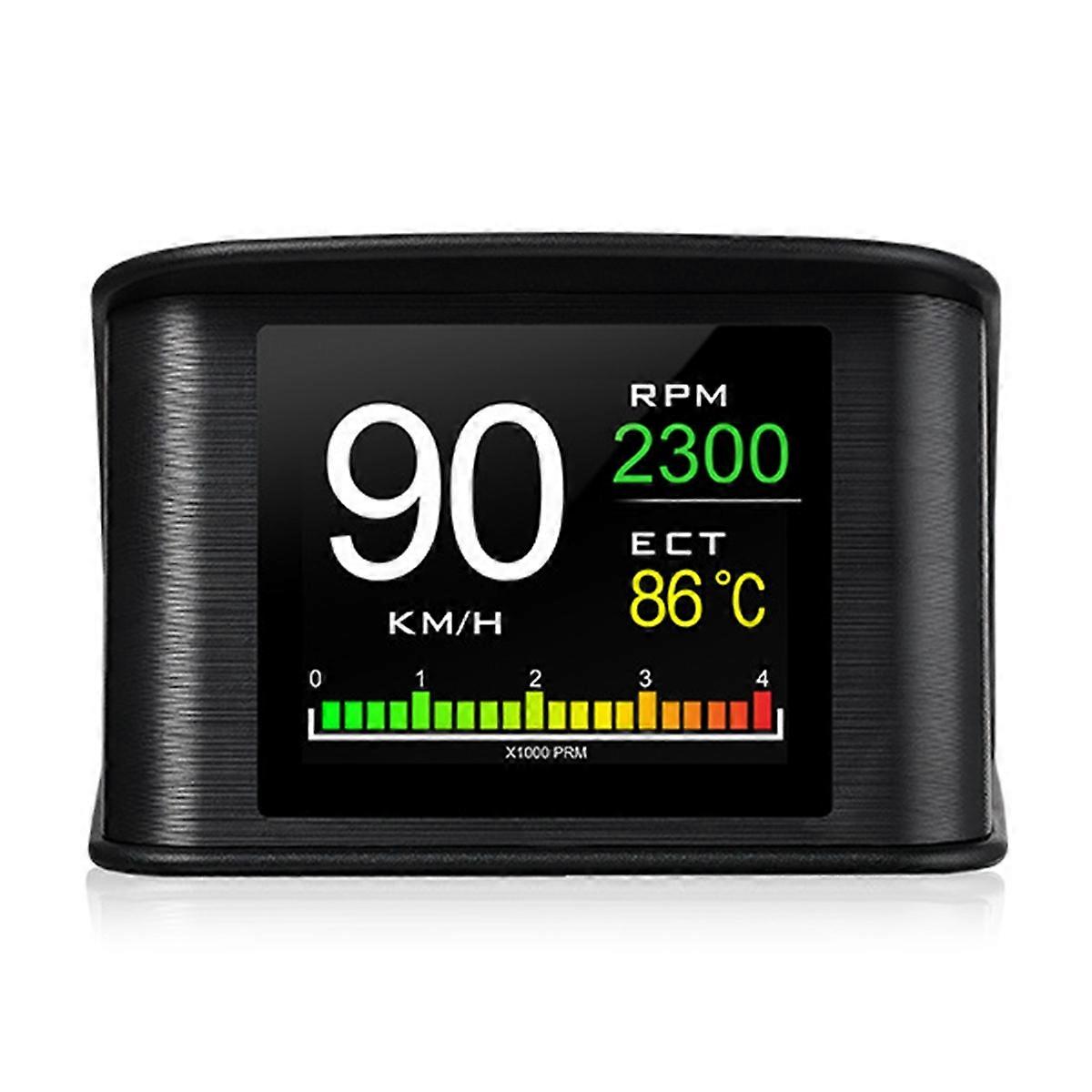 P10 Car HUD Head Up Display OBD Smart Digital Meter for Car Speedometer Temperature RPM Mileage Custom Overspeed Alarm