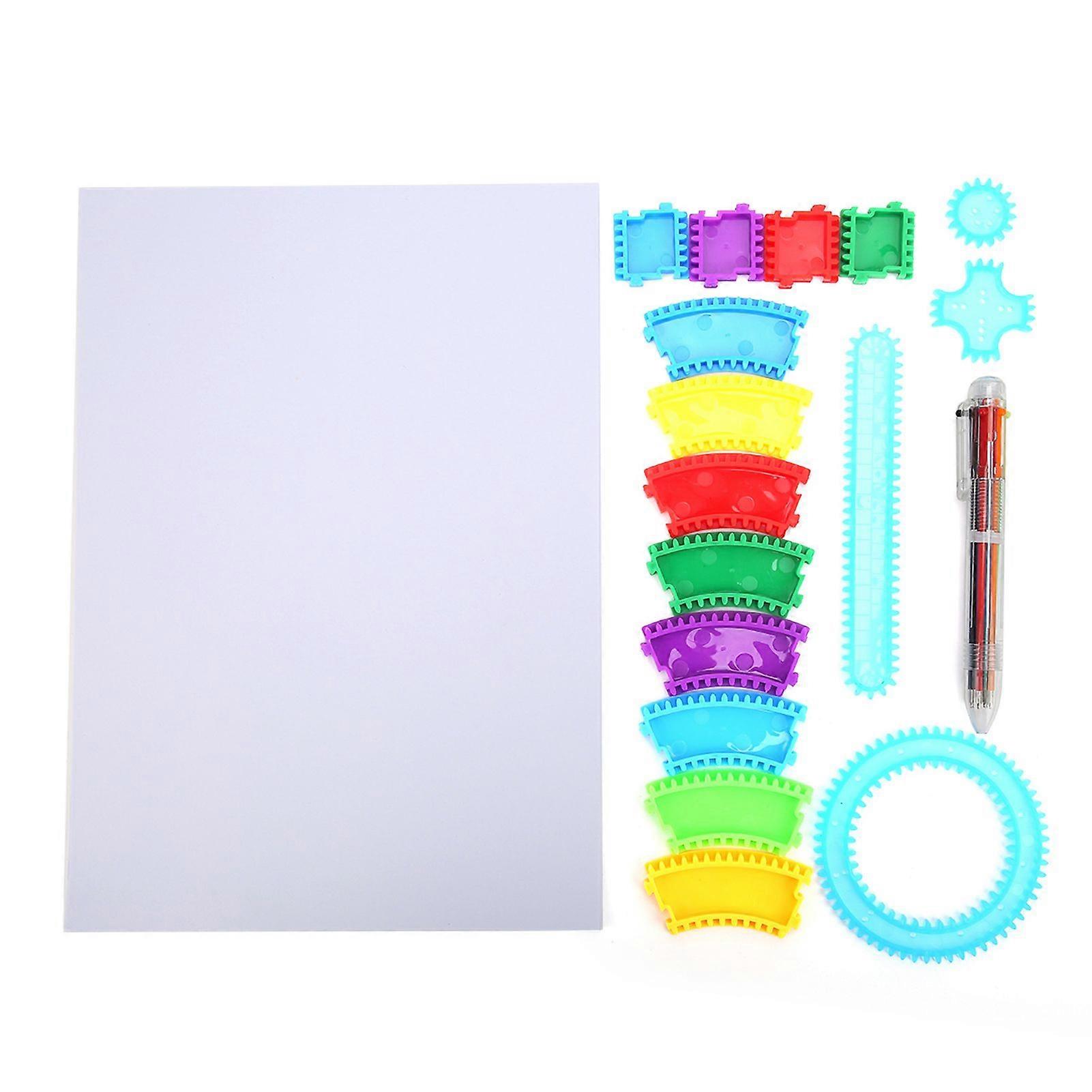 Children Art Painting Tool Rail Spiral Drawing Ruler Template Set Stationery Supply