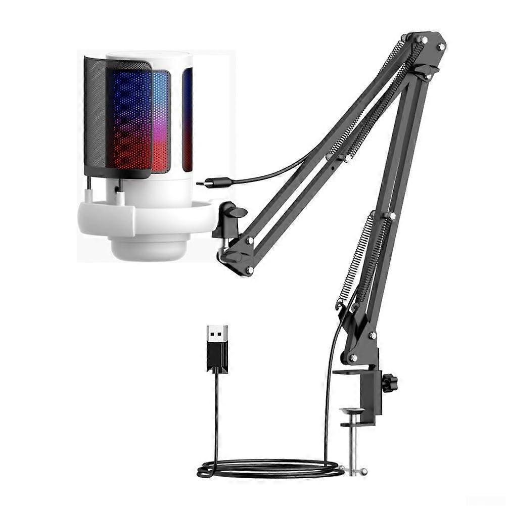 Cardioid USB Microphone With Noise Reduction Technology For Game Audio Pink