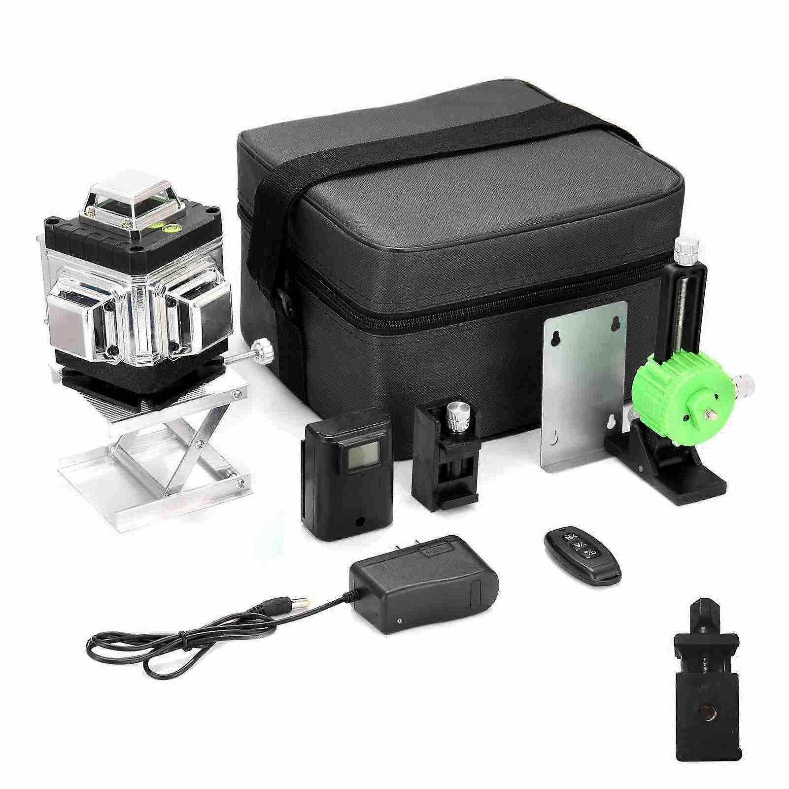 Multifunctional 16 Lines Laser Level 3 Self-leveling Function Leveling Tool Omnidirectional Ground and Wall Sticker with Vertical Horizontal Oblique L