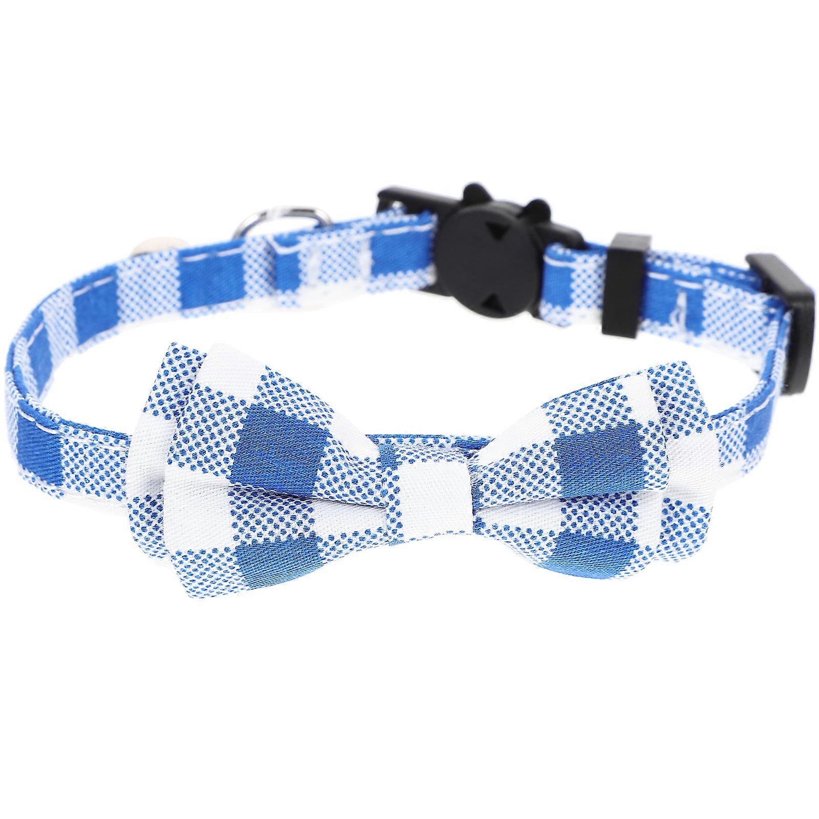 Adjustable Cat Collar Bow Tie Collar with Bell 2Pcs Comfortable Polyester