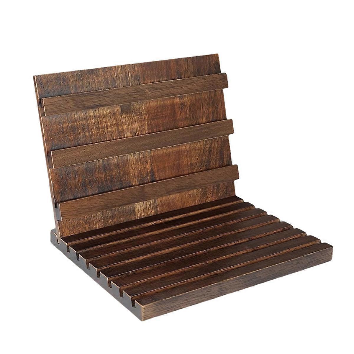 Coin Display Stand, Coin Holder,Solid Wood Wooden Rack for 60 Coins, Coin Display Case, Holder