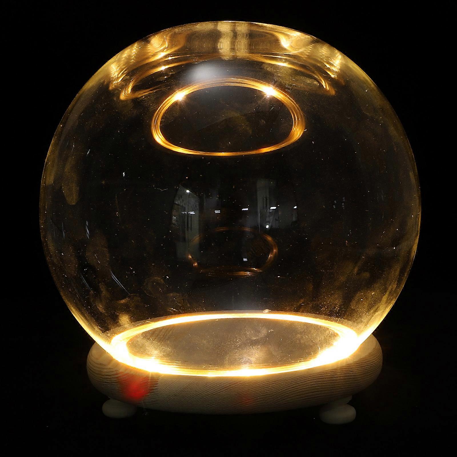 Transparent Glass Cover 1Set with Glowing Design for Eternal Flower Display