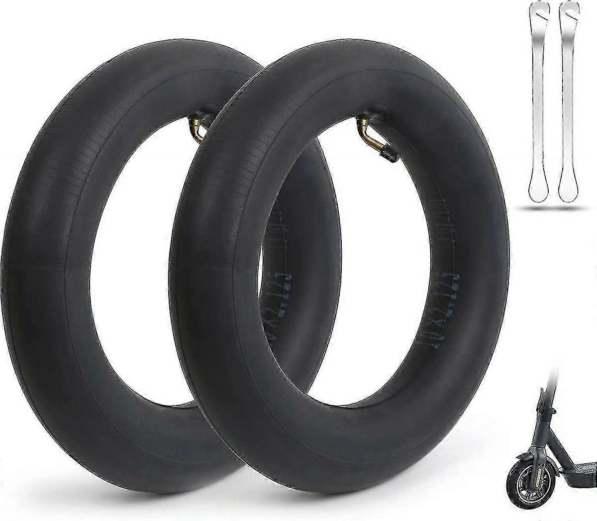 2 Pack 10x2.125 Inch Replacement Rubber Inner Tubes for Bicycle Tires