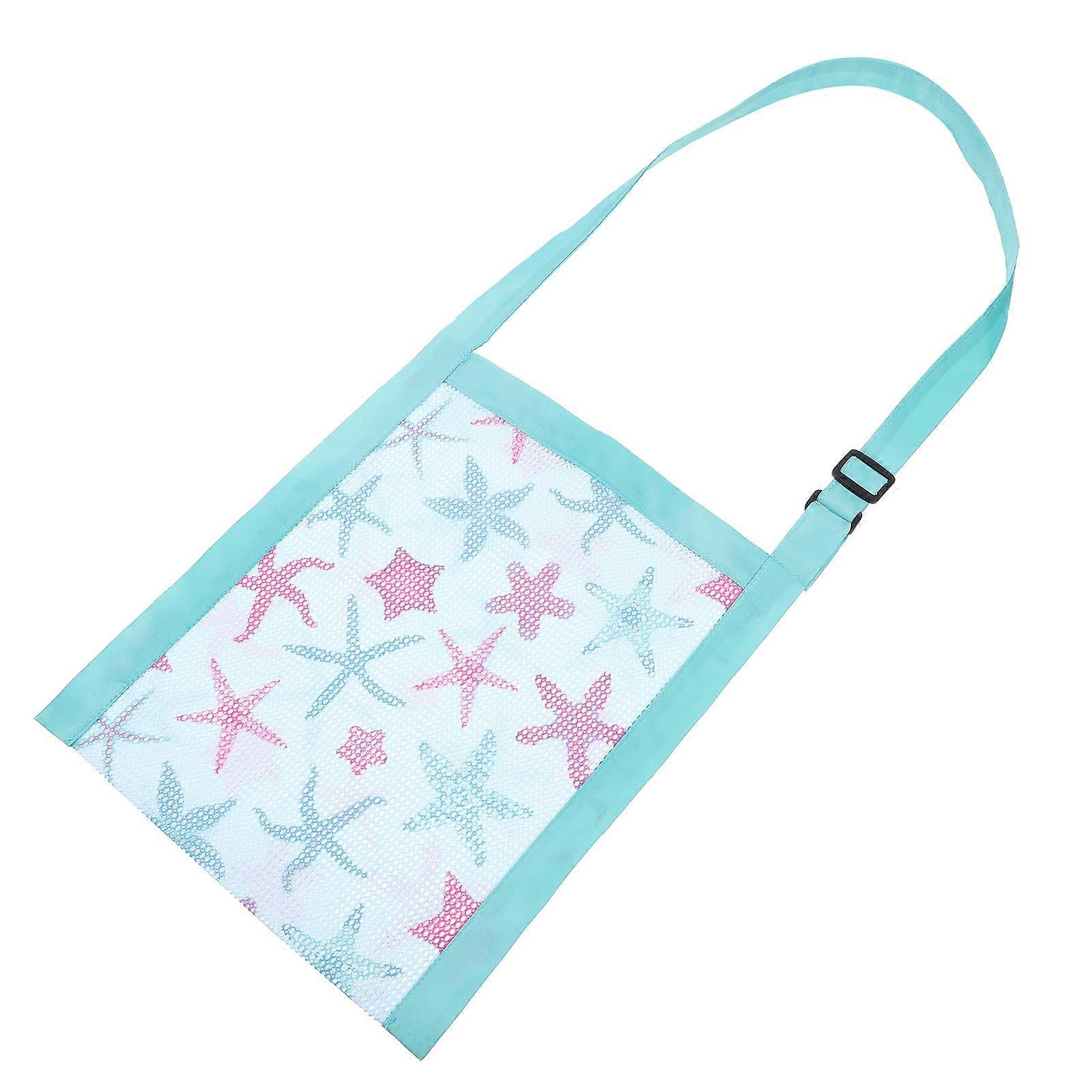 Seashells Mesh Bag 3Pcs Breathable Beach Bag Perfect For Children For Beach Use Made Of Durable Materials In Blue Color