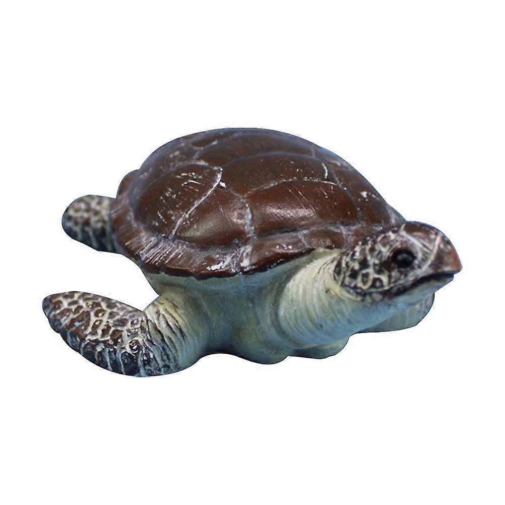 Resin Turtle Ornament for Desktop Decoration 2Pcs Sea Turtle Figurine