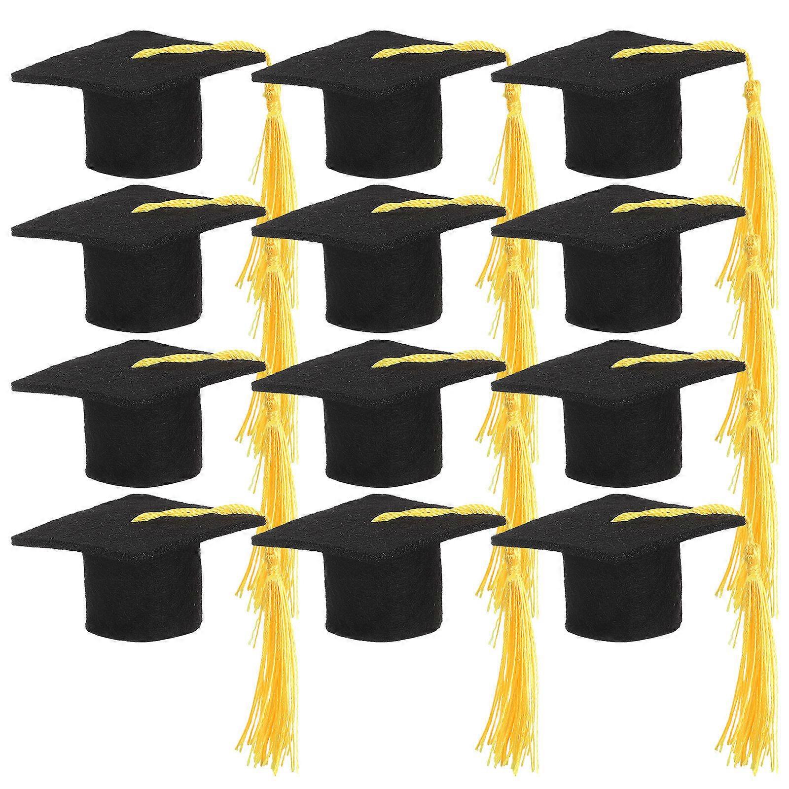 Graduation Cake Decorations Grad Cap Decor for 48Pcs Cupcake Use