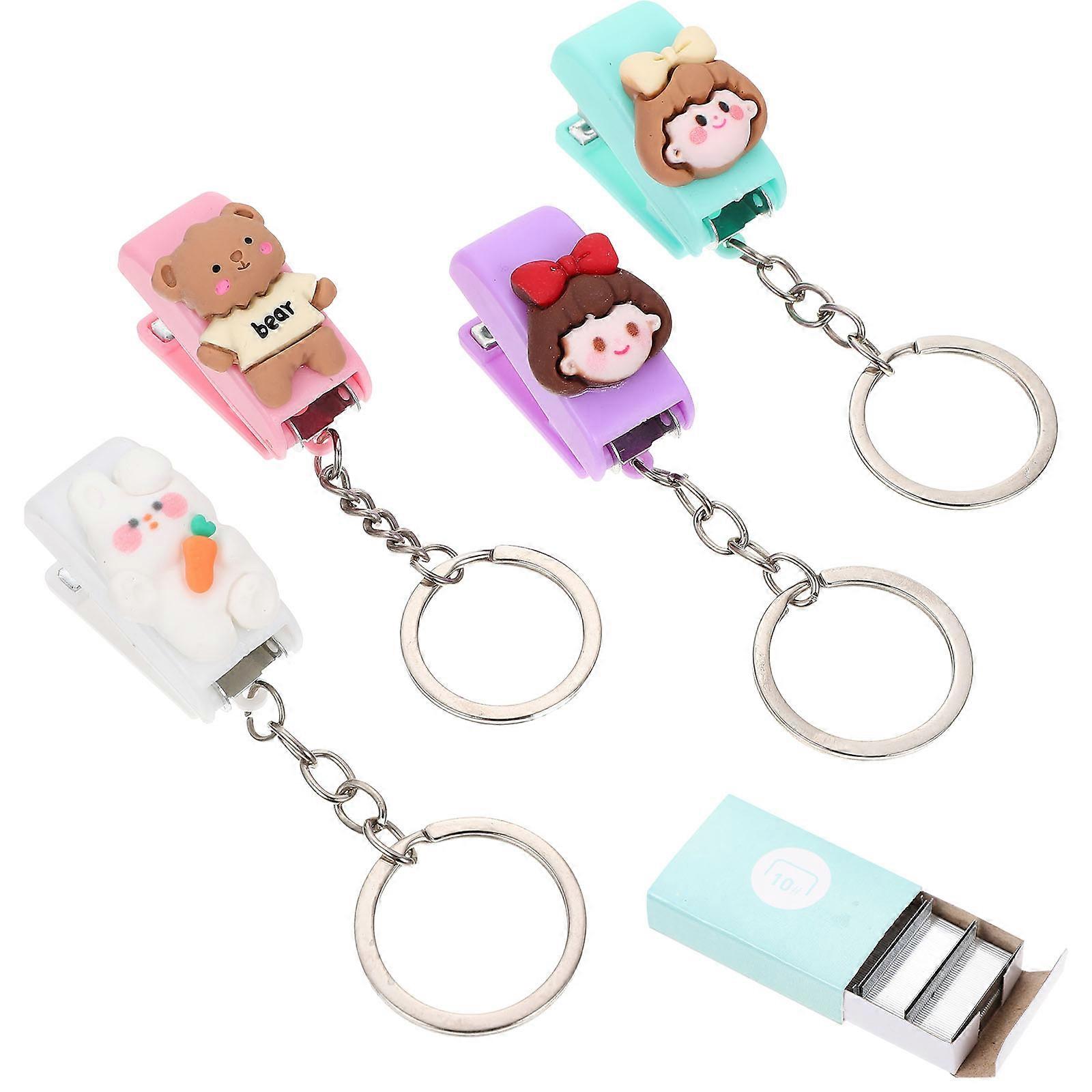 Mini Stapler Keychain Portable Stapler for Office Supplies 2Sets