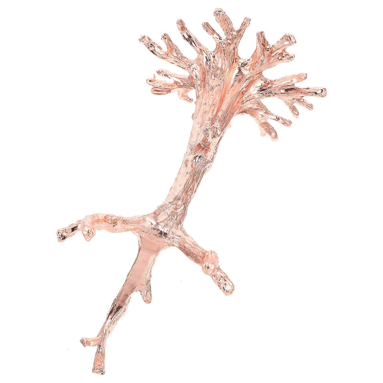 Branch-Design Crystal Ball Support for Home 3Pcs Rose Gold Stand