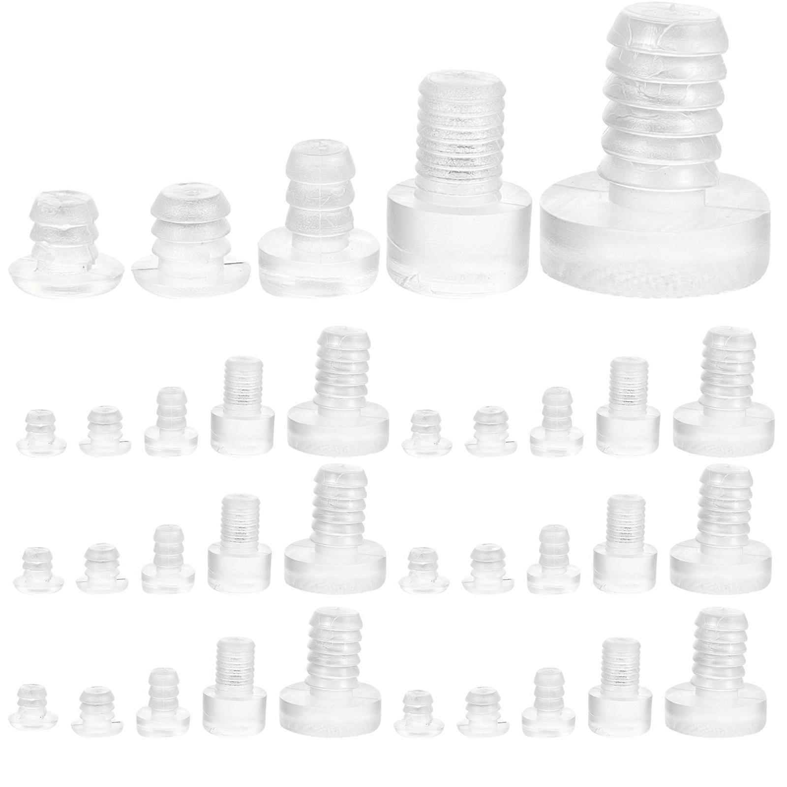 200 Pcs Transparent Glass Table Top Pads Prevent Scratching For DIY Enthusiasts 0.80X0.70X0.70CM