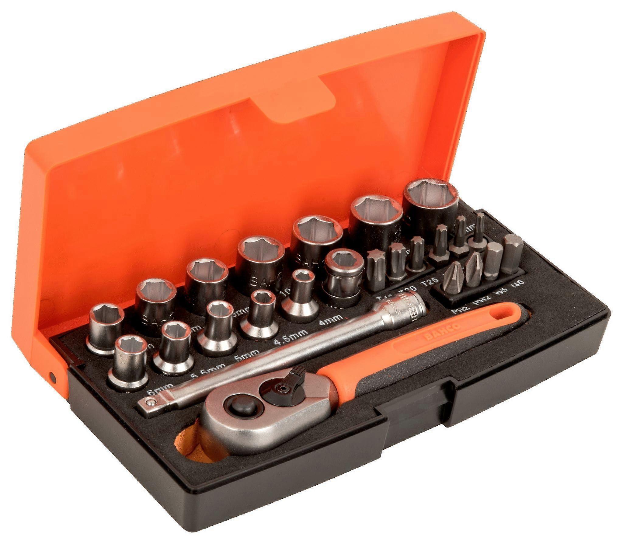 SL25 25Piece 1/4Inch Drive Socket Set Orange, Model SL25