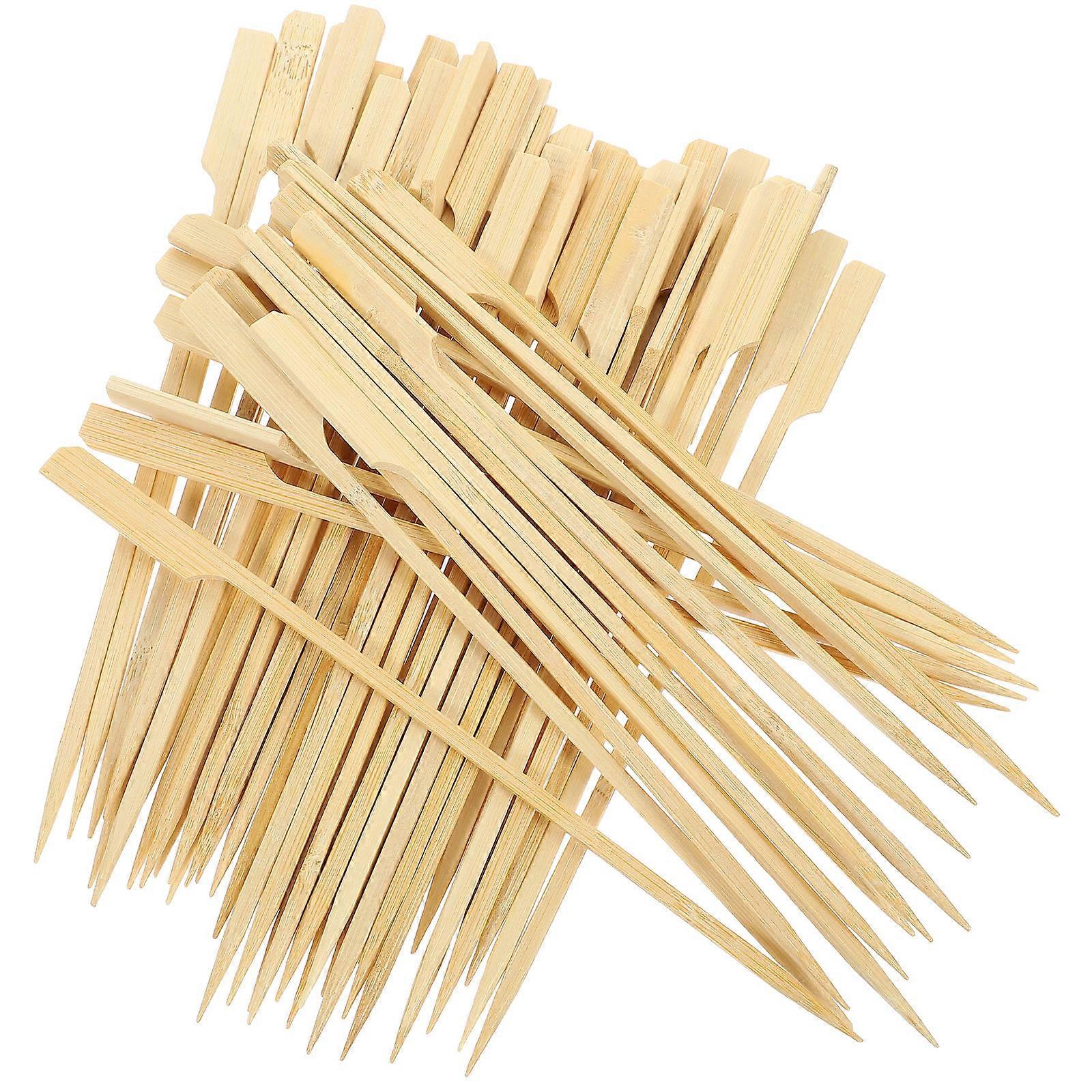 Bamboo Skewer Multi-Function Barbecue Sticks for Bbq 200Pcs Durable Use
