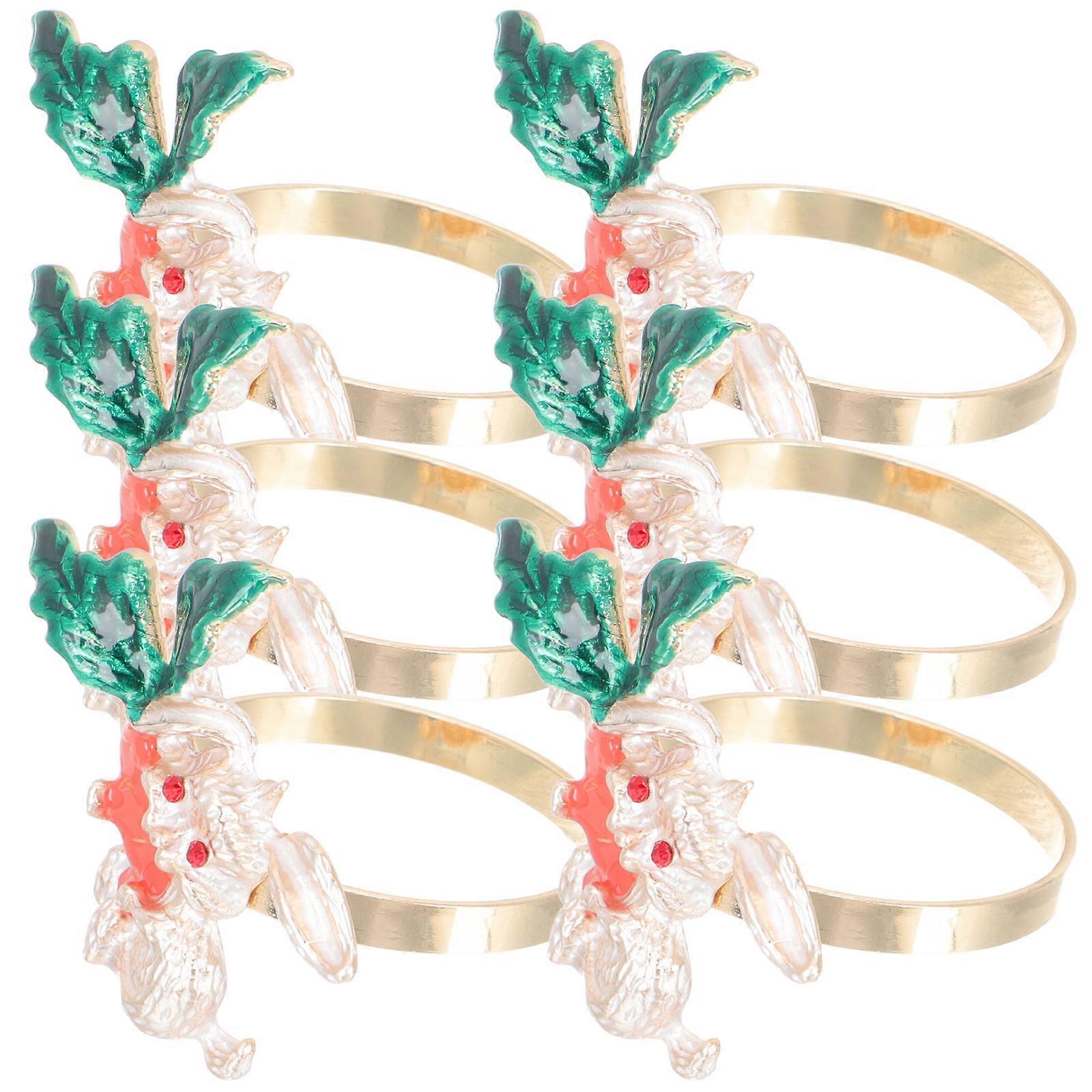 Easter Napkin Ring Bunny Napkin Holders for Easter Party 24Pcs Set