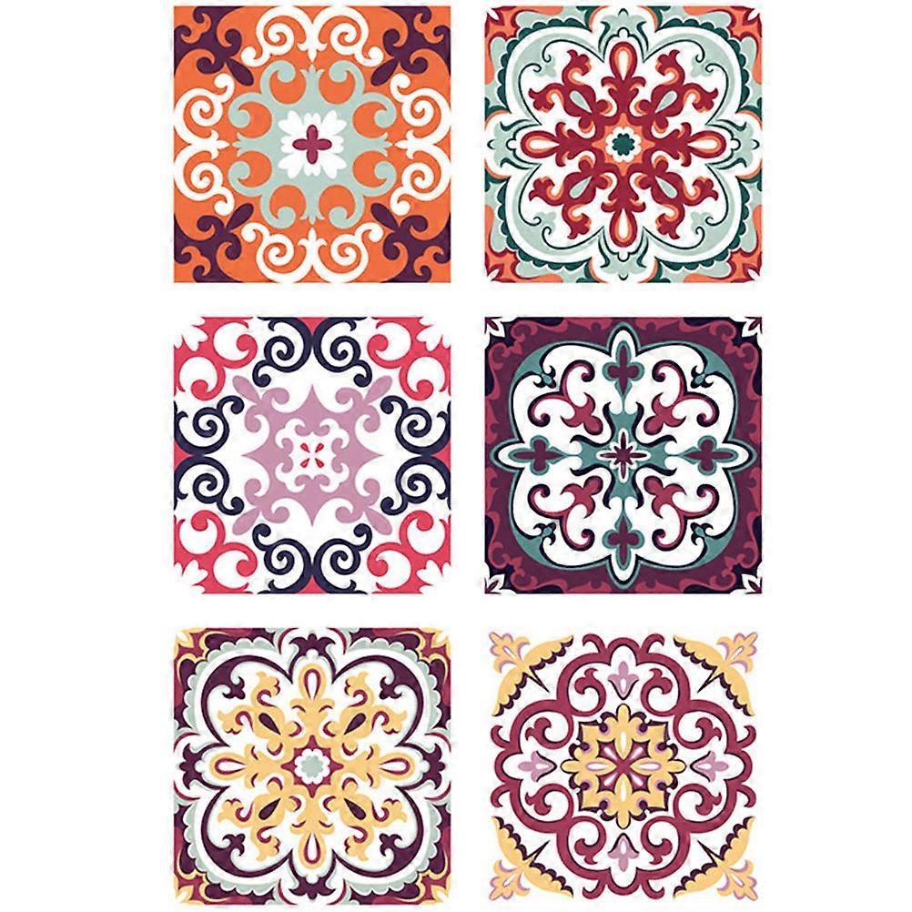 PVC Tile Decals for Home Decor 12Pcs Assorted Colors