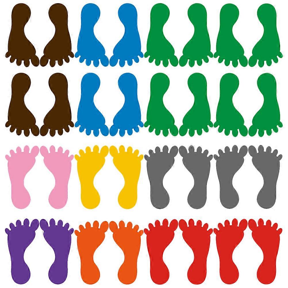 Classroom Footprint Decals Floor Stickers for Decoration 72Pairs Assorted Set