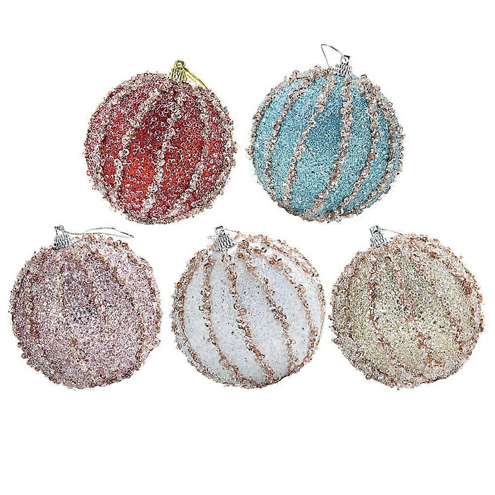 Christmas Tree Hanging Ornaments 5Pcs Foam Assorted Color Versatile Xmas Hanging Balls