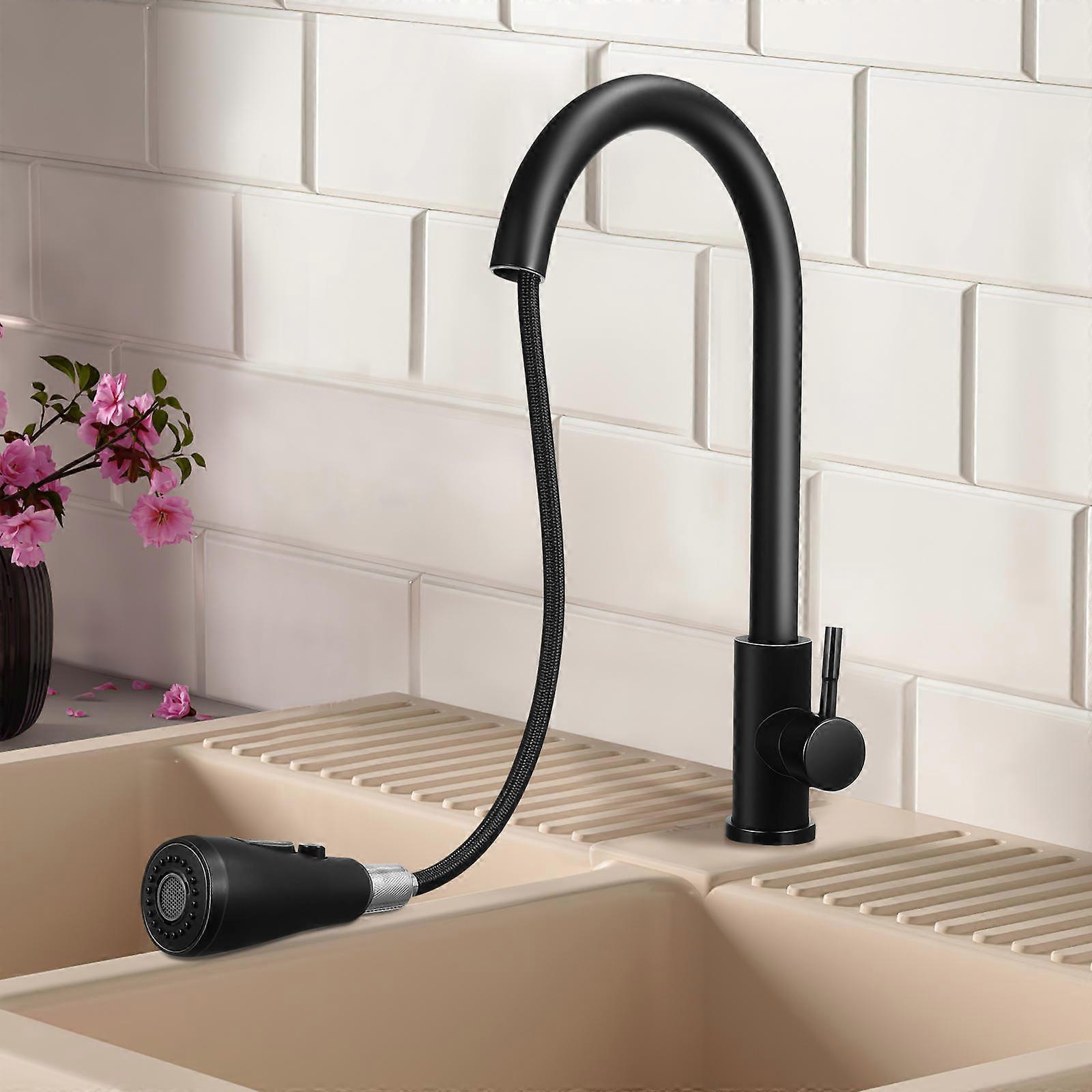 4Sets Kitchen Sink Mixer Tap with Pull-Down Spray for Kitchen Use