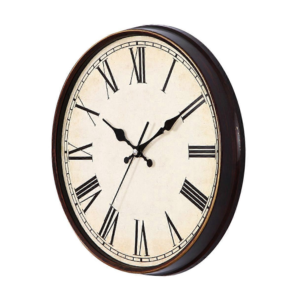 Roman Numeral Clock Vintage Style Decorative Wall Clock 3Pcs Set