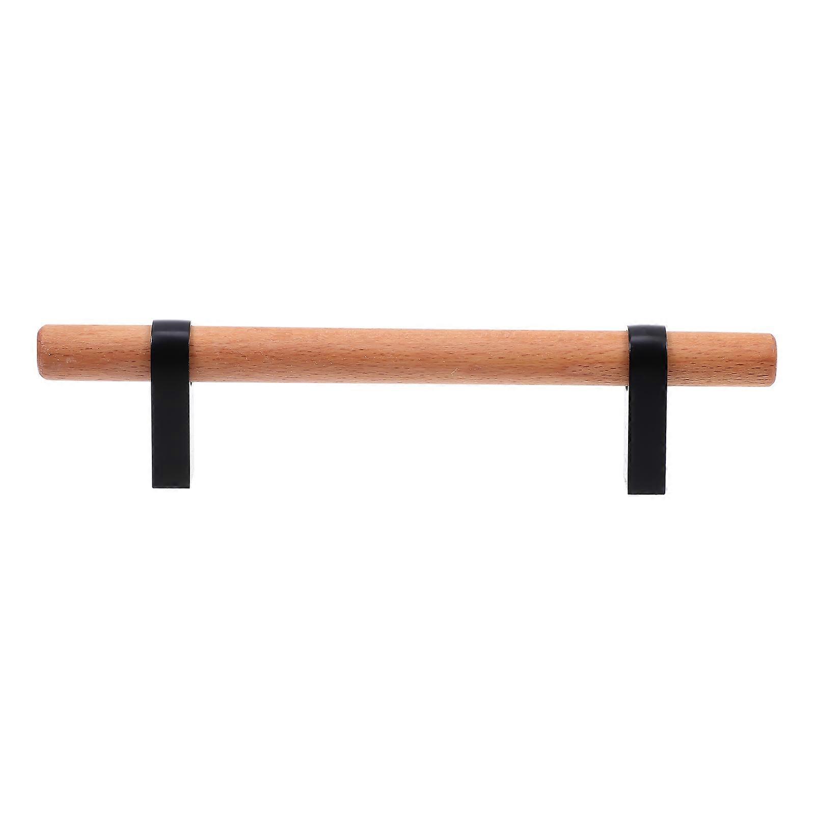 Simple Wooden Handle Wood Pull Handle with 2Pcs for Cabinet Use