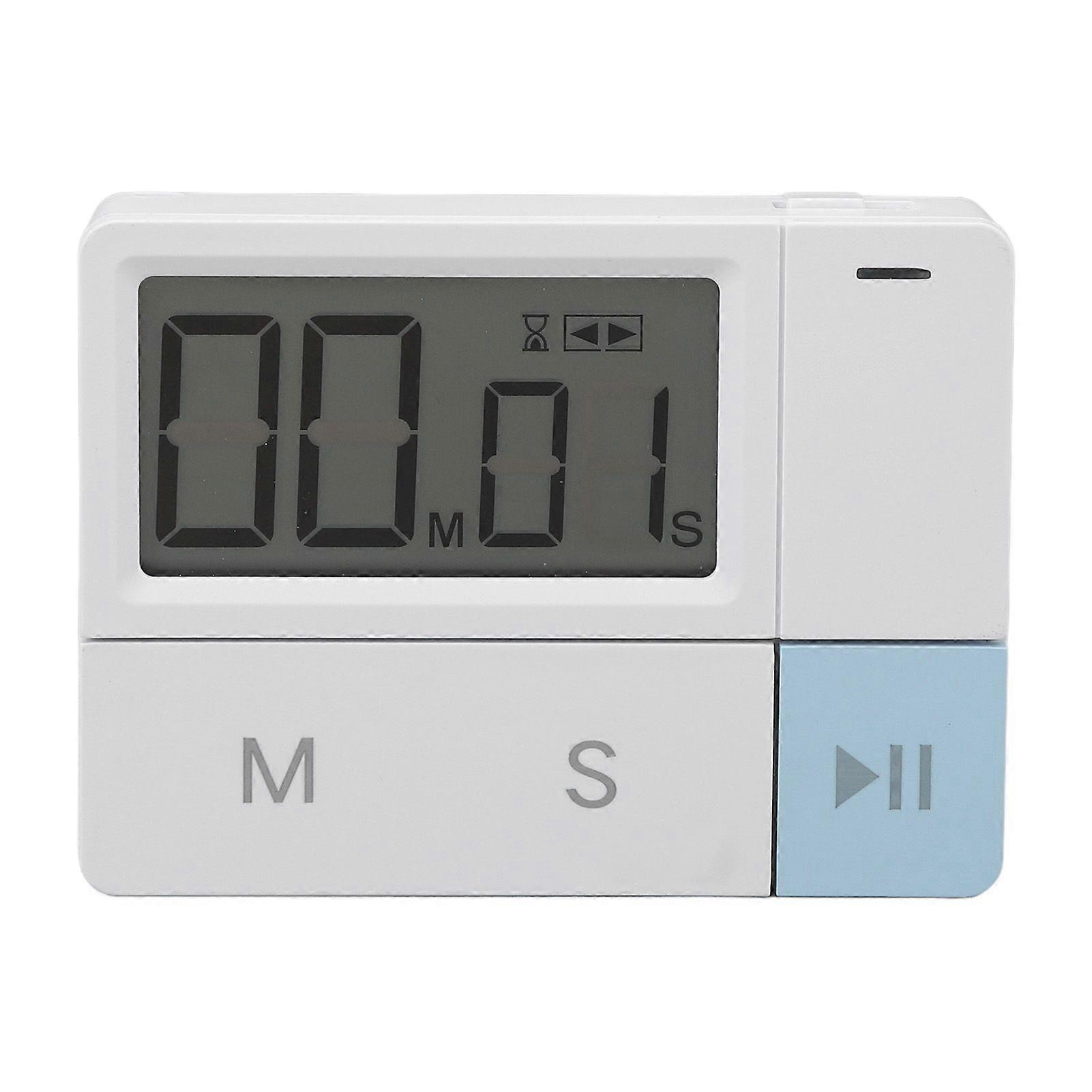 Digital Timer for Teachers Kids Magnetic Countdown Countup Stopwatch Classroom Kitchen Timer with 32s Alarm for Cooking Baking Exercise White