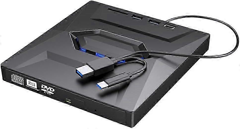 External DVD CD Writer Burner CD and DVD Player Type C/USB3.0 External DVD CD Drive for PC Laptop Windows 11/10/8/7