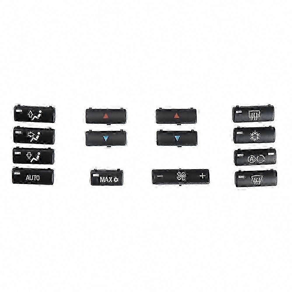 14Pcs Car AC Switch Button Covers for  X5 E53 1999-2006 & E39 1996-2002, Climate Control Panel Trim