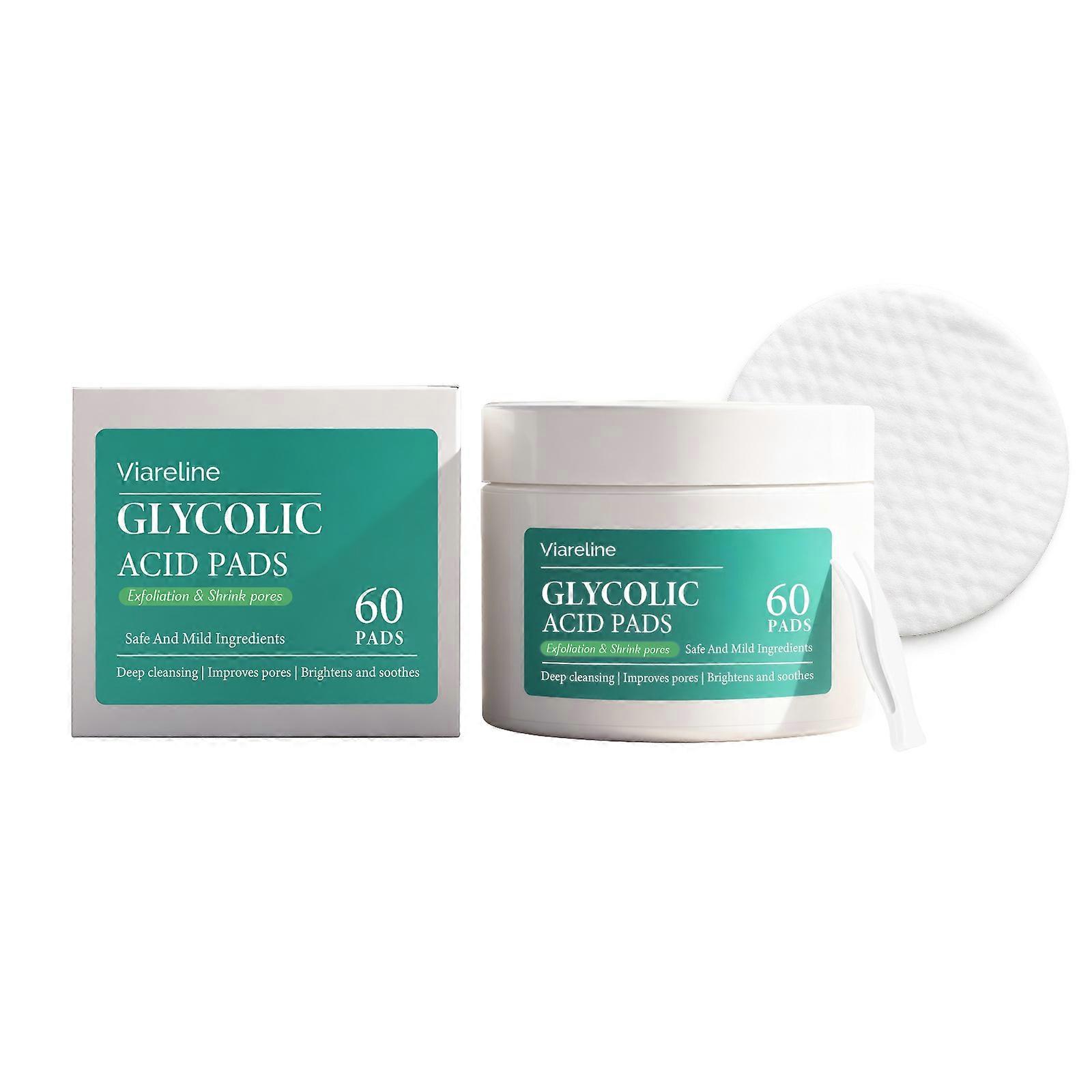 Viareline Glycolic Acid Keratin Cotton Pads Gently Clean The Pores Of Facial Skin, Providing A Refreshing, Radiant And Moisturizing Effect