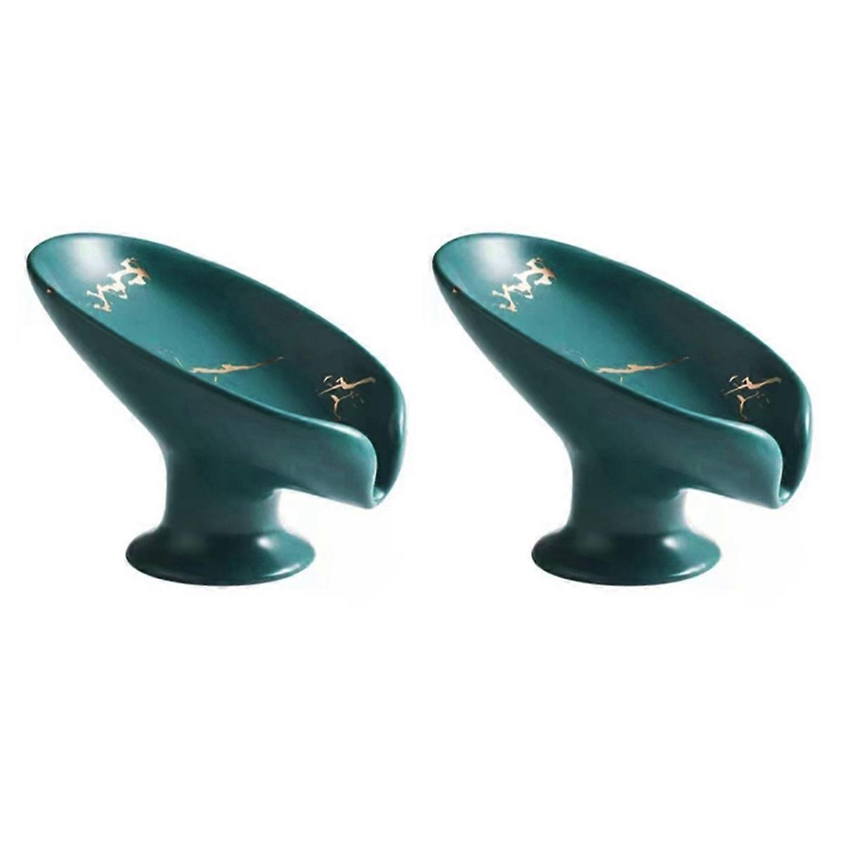 Soap Dish, Ceramic Soap Holder,Green