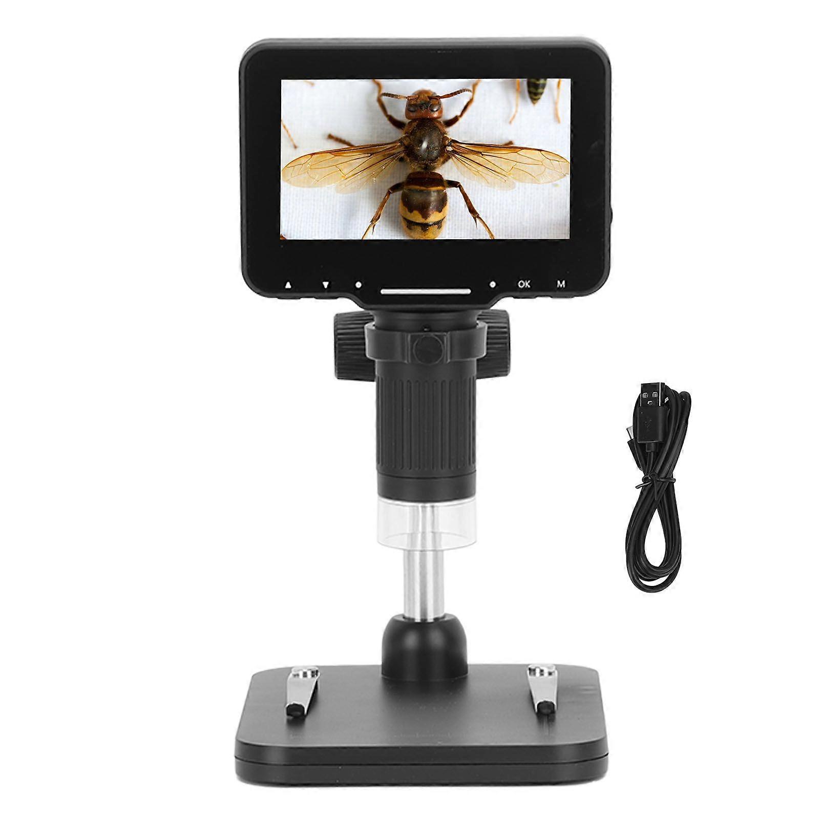 4.3in HD LCD Digital USB Microscope 1000X Magnification Electronic Microscope Coin Microscope
