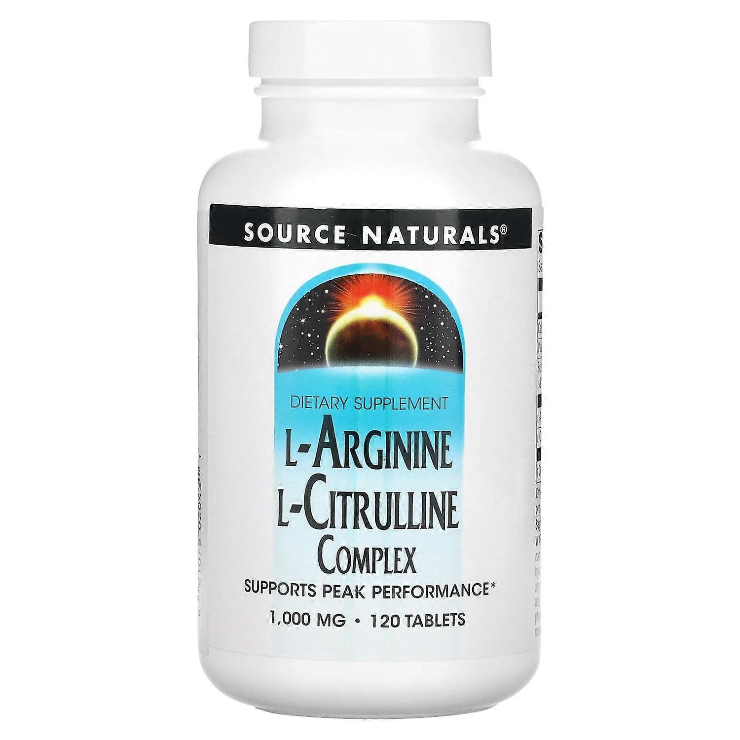 Source Naturals, L-Arginine L-Citrulline Complex, 1,000 mg, 120 Tablets