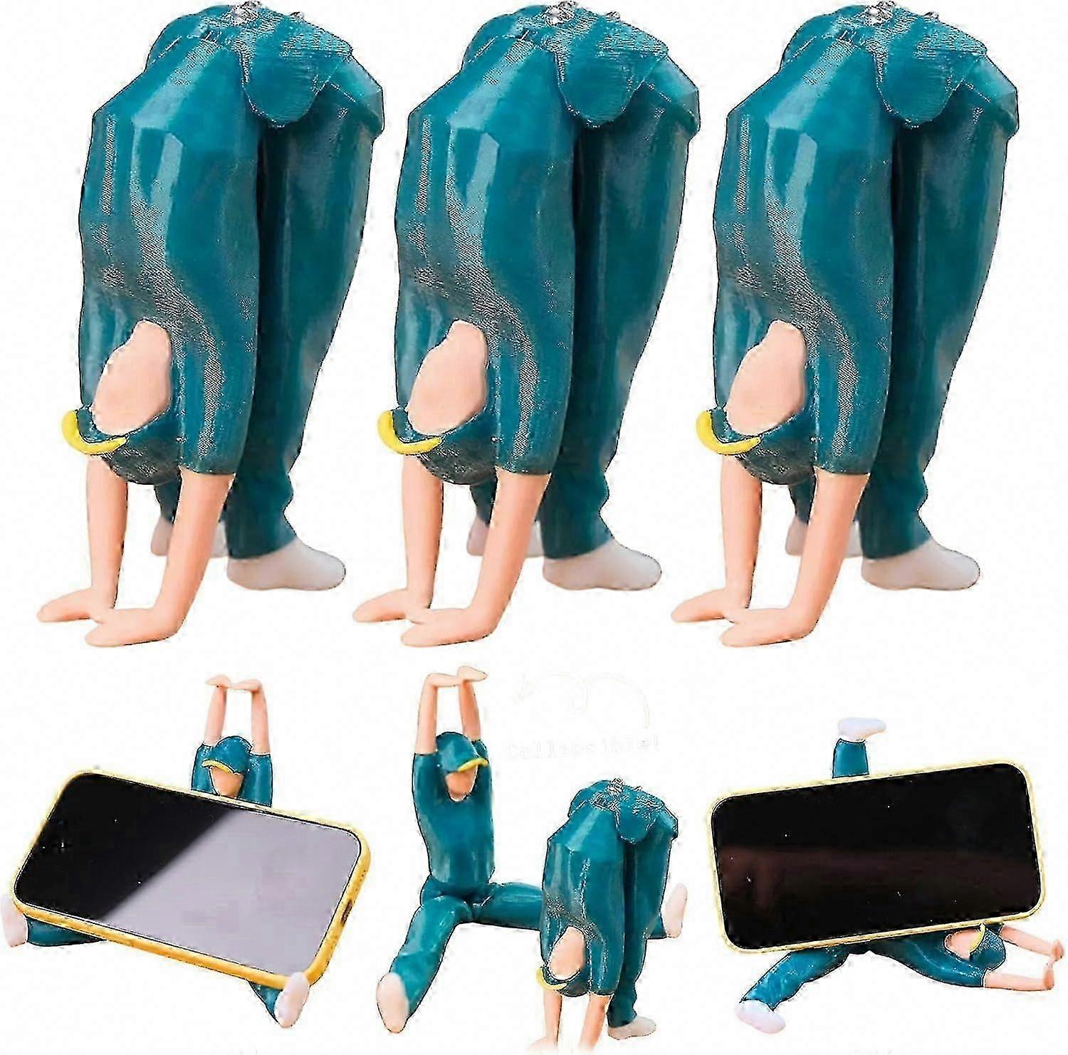 Breakdancer Phone Stand, Funny Break Dancer Phone Holder, Australian Breakdancing Girl Action Figure with 360 Rotation