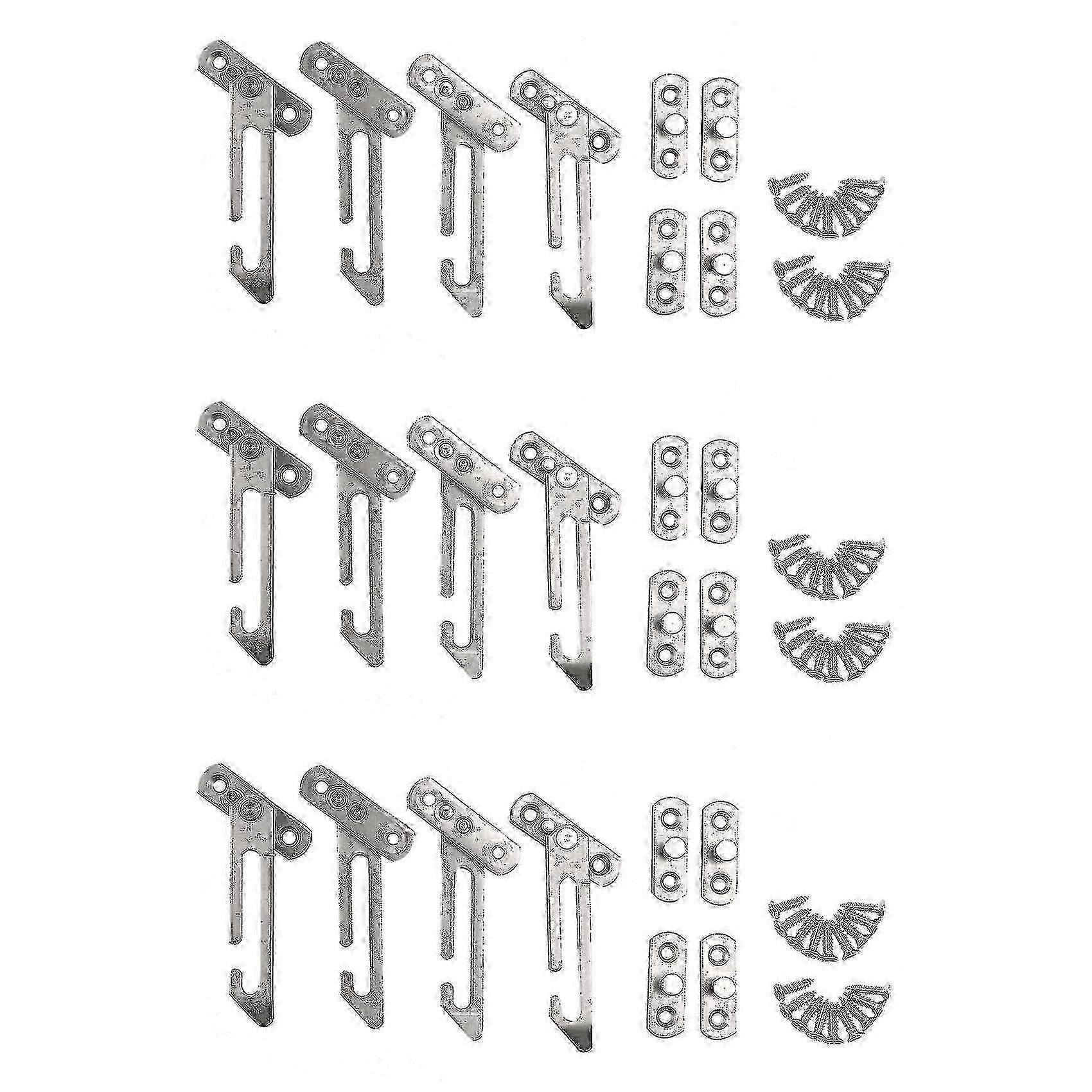 12 Pack Window Restrictor Locks Window Restrictor Hook Stainless Steel Child Lock Restrictor With S_c*