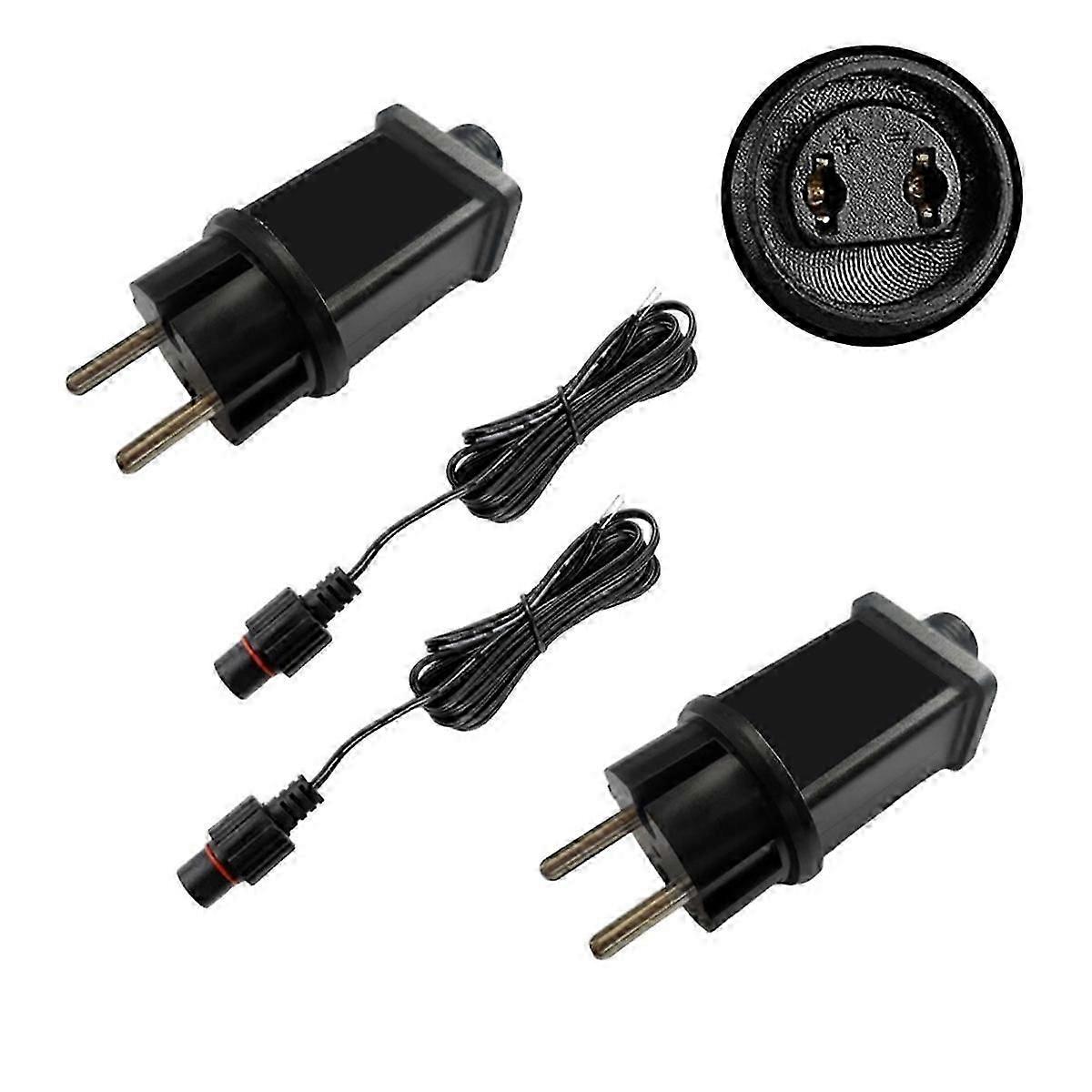 2PCS Replacement Yard Inflatable Adapter 12V 1A,Class 2 Power Supply with 9.84ft Extension Cord EU Plug