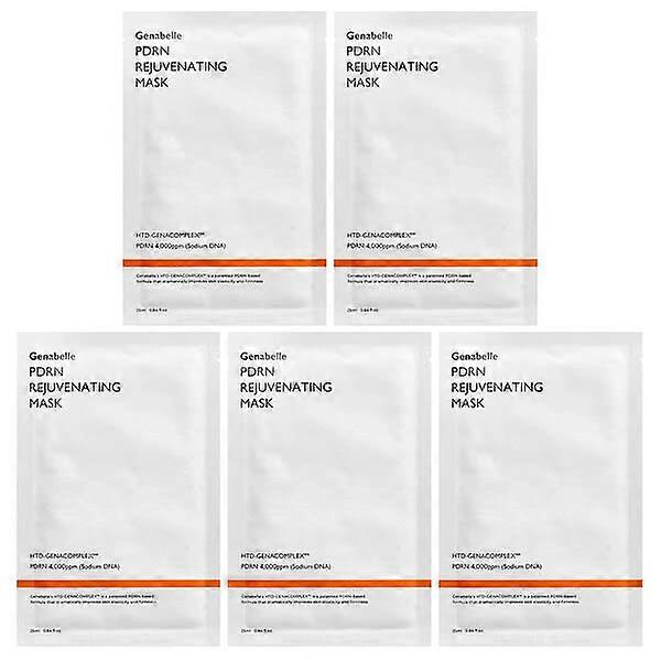 Genabelle, PDRN Rejuvenating Beauty Mask, 5 Sheets, 0.84 fl oz (25 ml) Each
