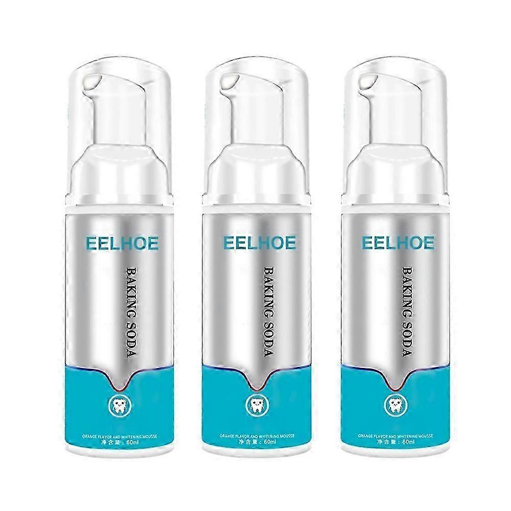 1-3X Baking soda teeth whitening mousse brightify deep cleaning foam fresh toothpaste