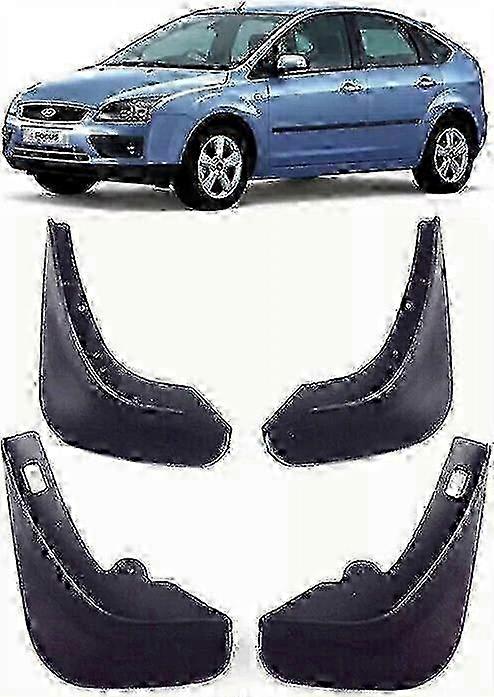 4pcs Splash Guards Mud Flaps For 2005-2011 Ford Focus Mk2 Mk2.5 Hatchback 25-26
