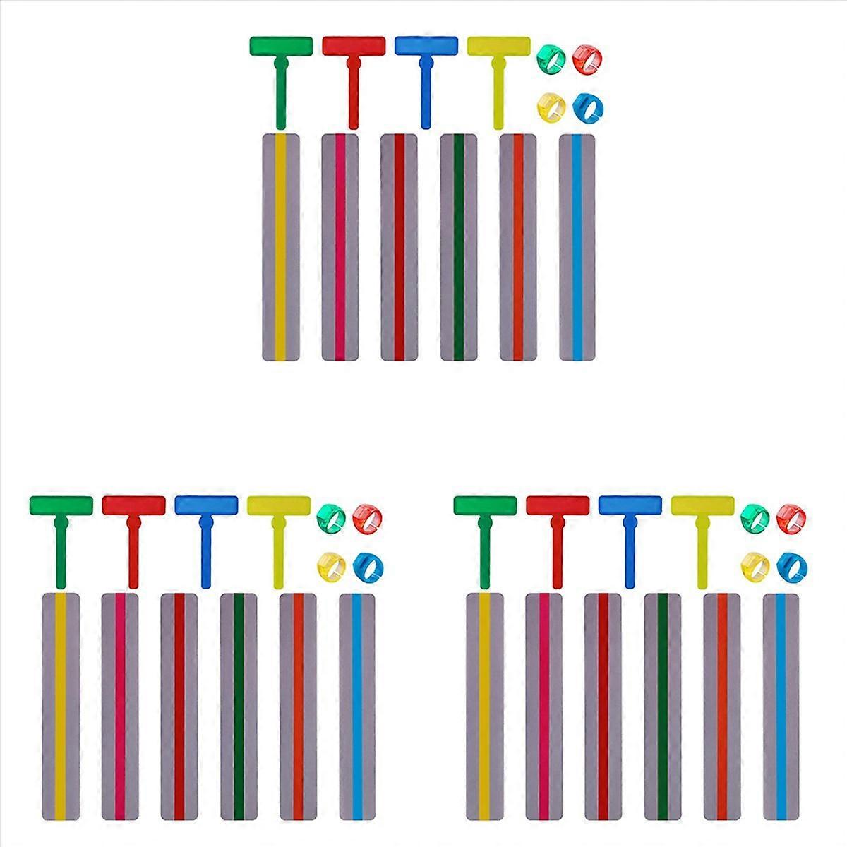 14Pcs Guided Reading Strips Set Finger Trackers for Dyslexic Students