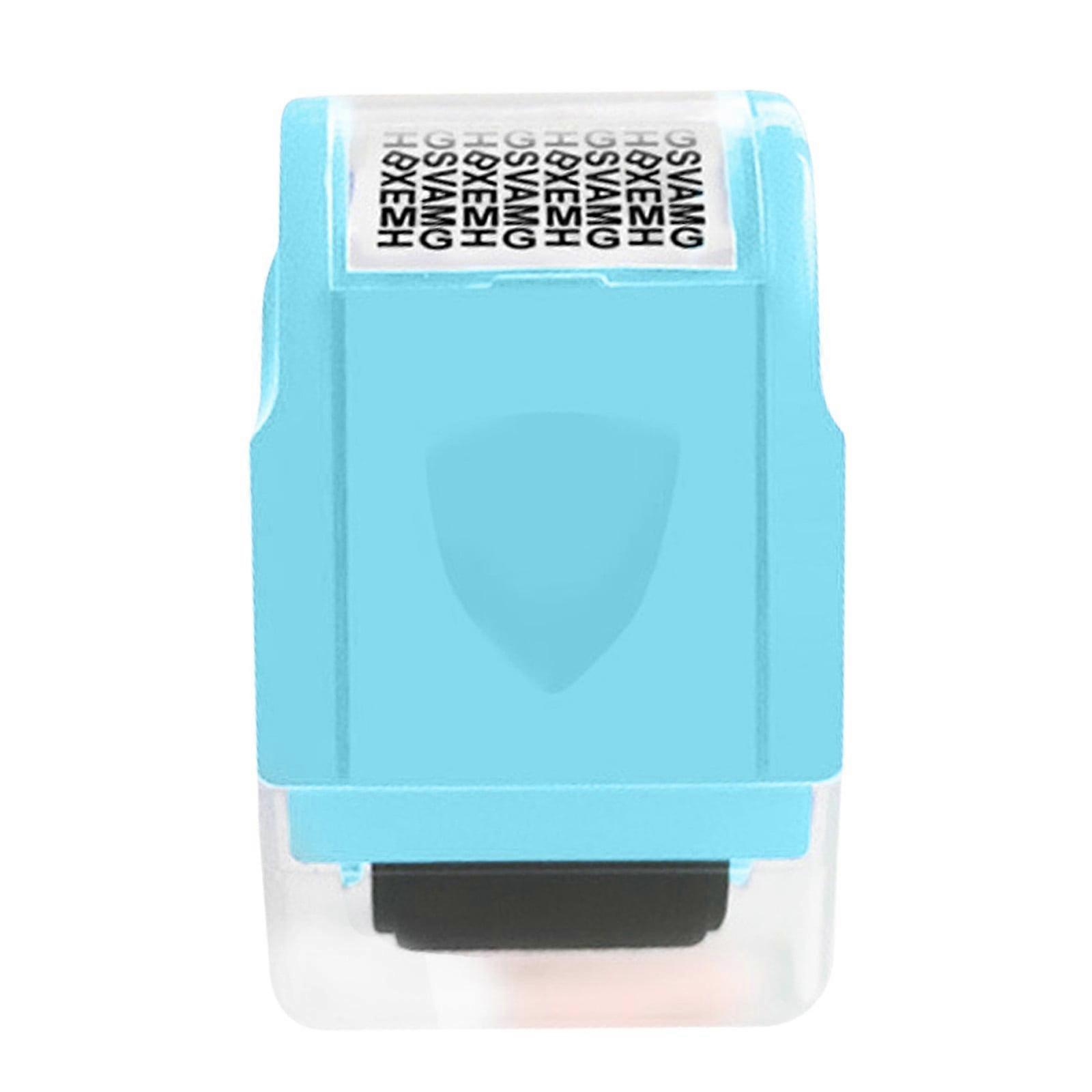 XIUH Halloween Clearance! Tool Series Roller Stamp Identity Privacy ID Confidential Guard Data Preservation Roller Confidentiality Seal 3ML (Blue)