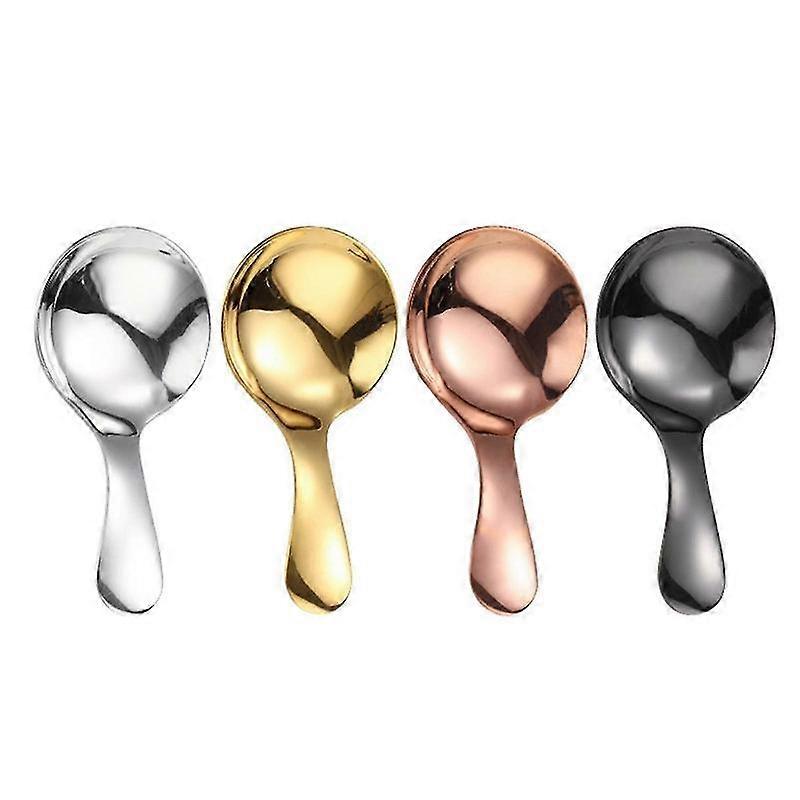 Small Scoops for Canisters,Total of 4 Pcs Short Handle Spoons for Salt Sugar Condiments Coffee Tea D