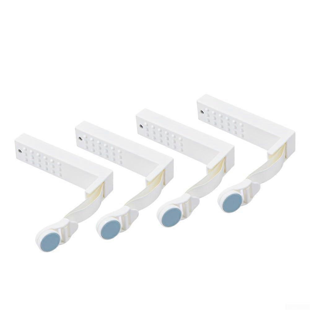 Quilt AntiSlip Fastener ABS Material SpringLoaded Bed Sheet Holder Clips Adjustable Height 4Pack Gray Purple/Blue