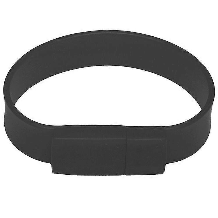 4GB Silicon Bracelets USB 2.0 Flash Disk (Black)