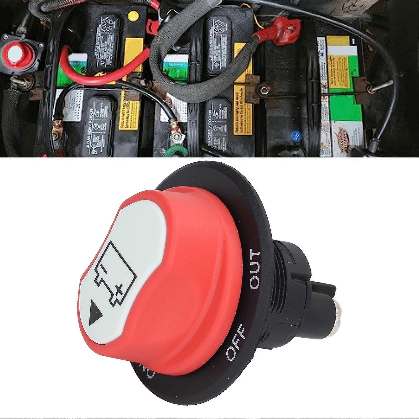 Battery Knob Switch Power Cutoff Isolator Electrical Disconnect Switch ON OFF OUT Adjustment DC50V 50A 