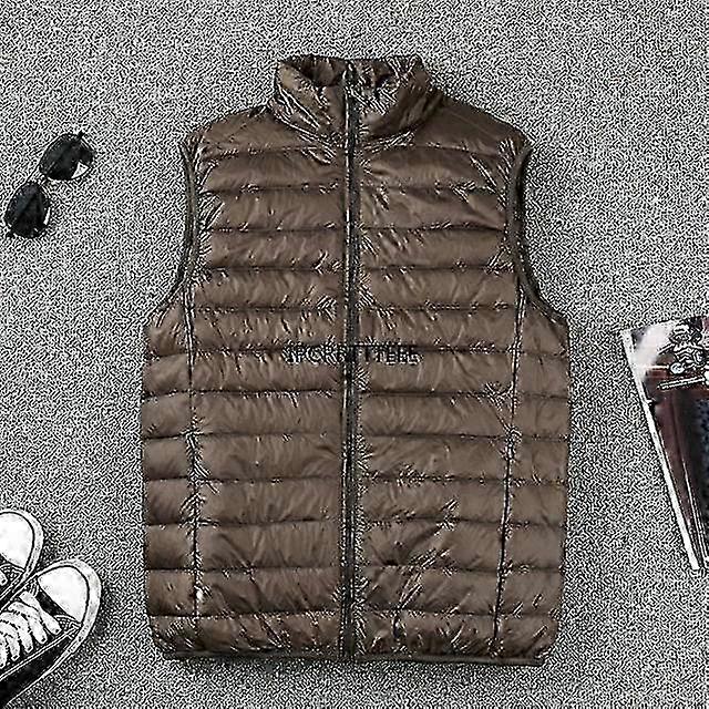 Autumn Winter Men Duck Down Vest 2023 Coat Ultralight Sleeveless Puffer Vest Jacket Ultra Thin Lightweight Down Jacket Waistcoat