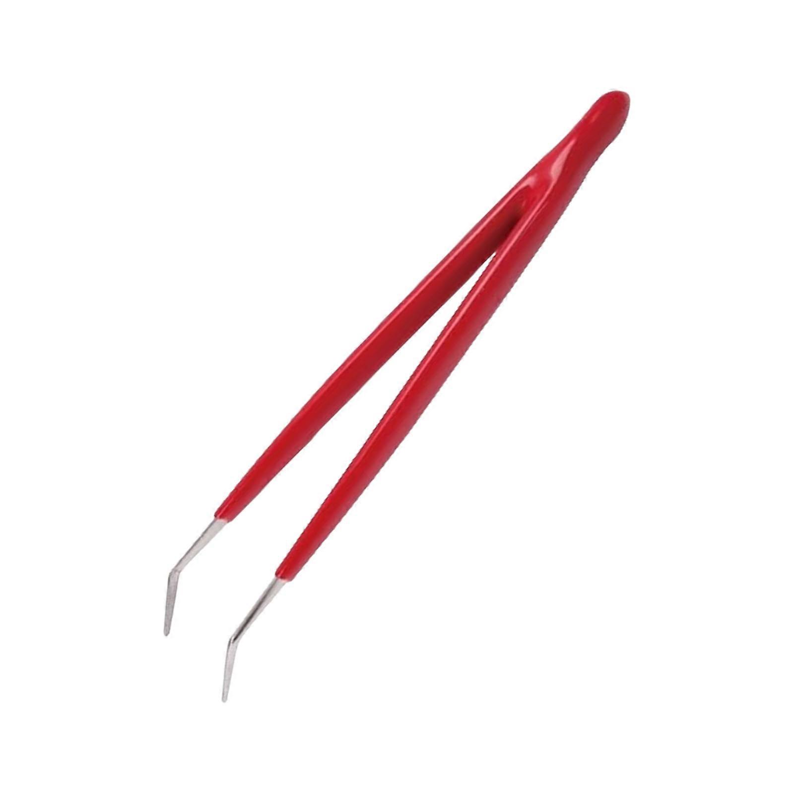 Ergonomic Insulated Tweezers with Serrated Tip for Secure Handling in Laboratory and Workshops Accuracy Tweezers Multicolor