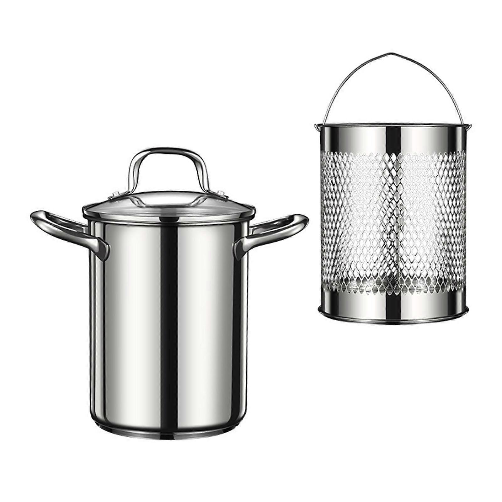 Large Deep Fryers Pots Frying Pots Deep Fryers Deep Fat Fryers Suitable for Kitchen Frying Chickens Fish Shrimp Meat Multicolor