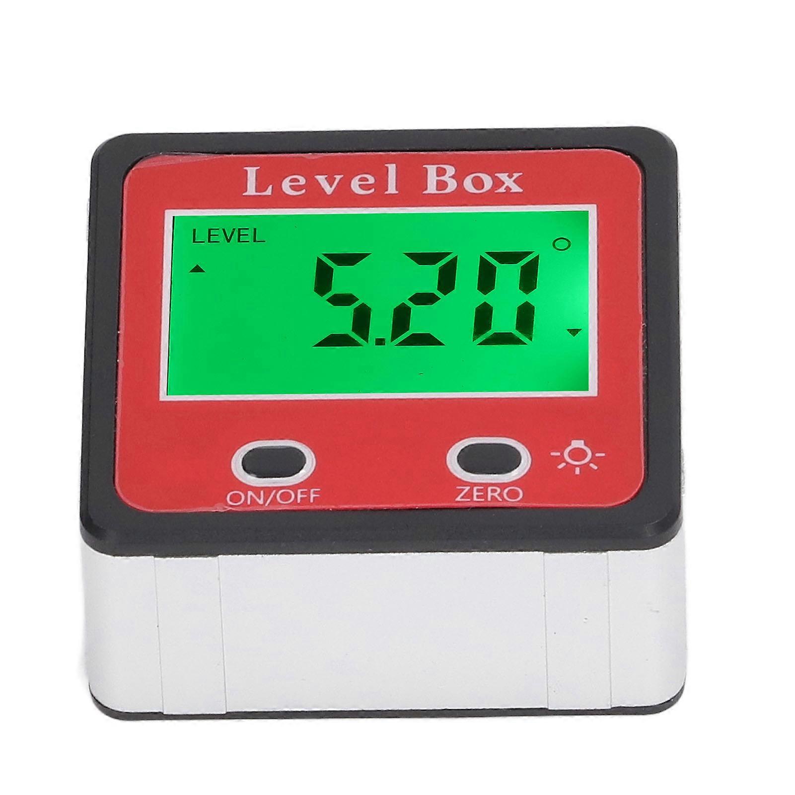 Digital Level Box LCD Display Angle Finder High Accuracy Inclinometer Workpiece Measuring Tool