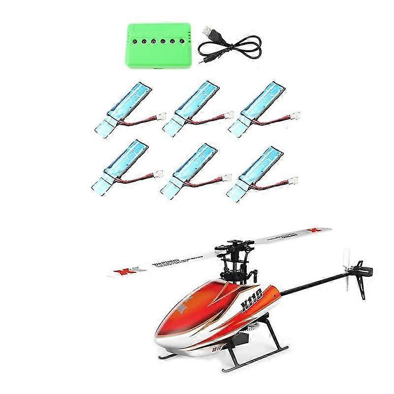 6pc 3.7v 520mah 30c Xk K110 K110s V930 V977 Rc Helicopt (もつれ) 用 USB 充電器付き Li-po バッテリー アップグレード