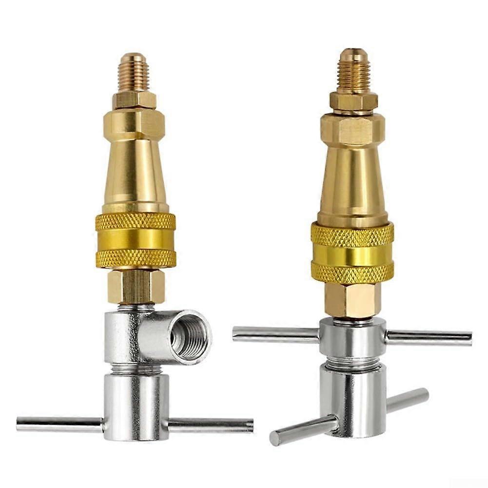 Quick Connect Brass Washers 2pcs For Refrigerators With 14 Copper Tube Accessory For Refrigeration System Use And