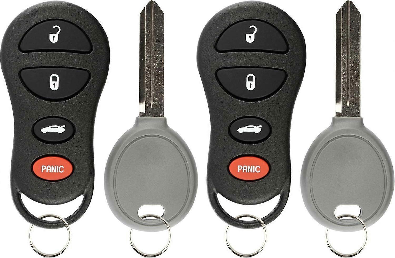 Keyless Entry Remote Fob Uncut Ignition Car Key Replacement for GQ43VT17T