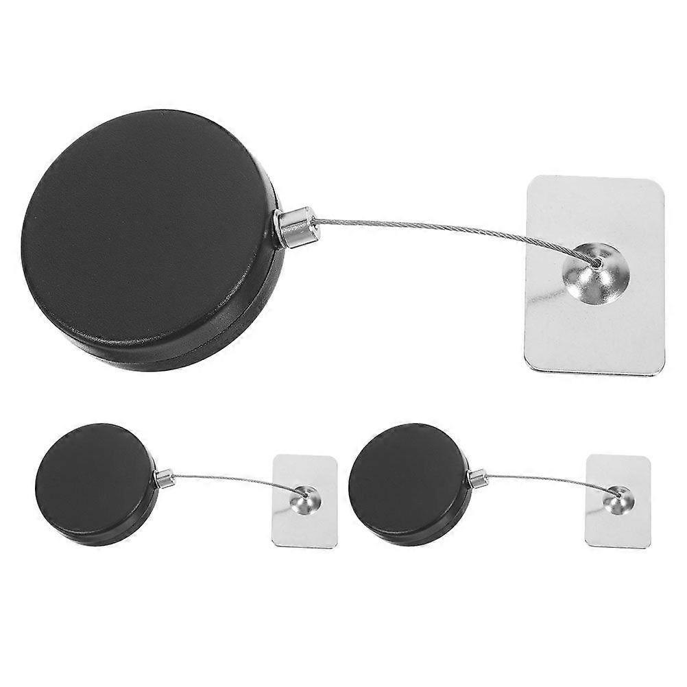 3pcs Retractable Cable Locks With Adhesive Anti Lost Rope Hardware Cable Locks Security Lock Anti Lost Rope Hardware